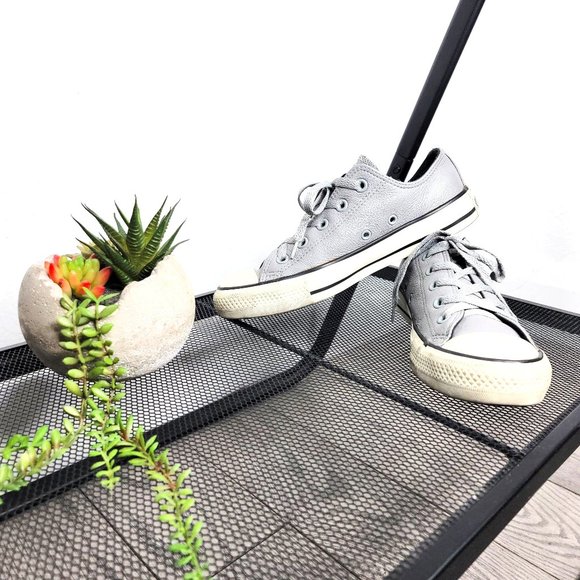 Converse All Star 2012 121986 Gray Leather Unisex Sneakers M-4/W-6